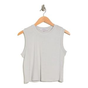 NWT! WeWoreWhat - Cotton Jersey  Muscle Tee - Light Grey - Size Medium